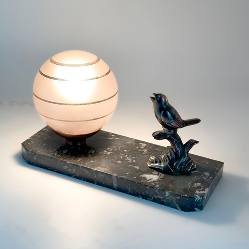 Lampe marbre verre - marbre, et