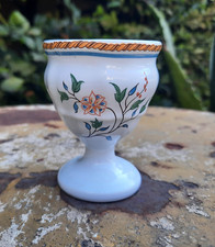 Coquetier en faïence de Gien décor Sainfoin, hauteur 7 cm