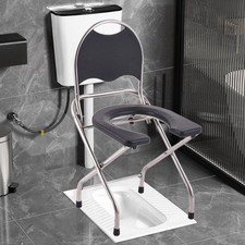 Camping Toilet Seniors Silaire de Toilette Pliant pour Les Chantiers de