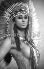 WW2 Picture Photo Native American Indian with Tatoo Goddess 2174