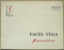 FACEL VEGA FACELLIA COUPE & CABRIOLET Car Sales Brochure c1962
