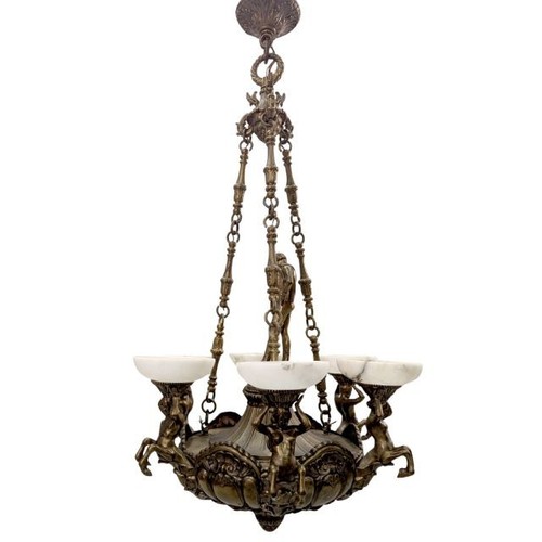 Lustre monumental bronze - lustre, en