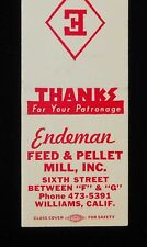 1960s Endeman Feed & Pellet Mill Fertilizers Seeds Hardware Sixth St Williams CA