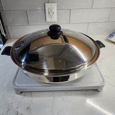 CUTCO WOK & COVER/LID #939 15 inch - Gas/Electric/Induction Safe USA MSRP $777