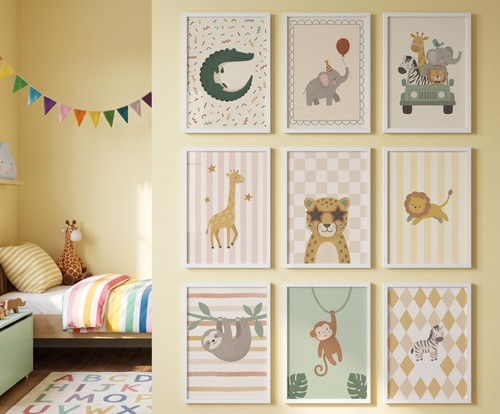 Lot poster enfant affiche a4 - 9,