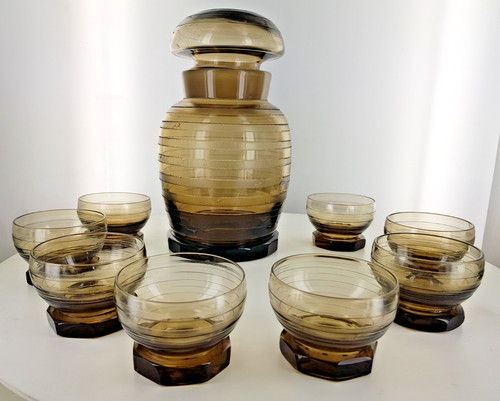 Service verre soufflé art - verre,