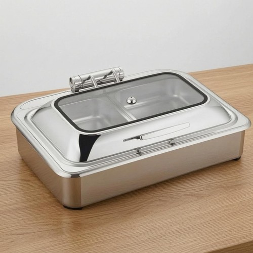 Chafing dish avec couvercle - avec, en