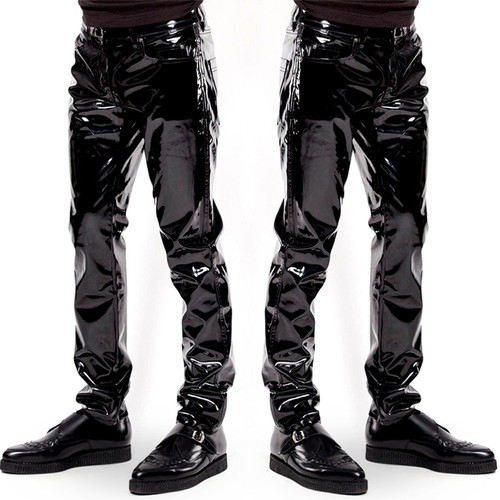 Pantalon pvc noir - pantalon, brillant