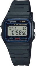 Casio F-91W-1 – Montre Digitale Classique – Noir – Chronomètre, Alarme, Éclairag