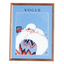 Miroir publicitaire vintage couverture Vogue février 1919 de Georges Lepape