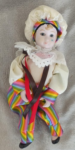 Poupée pierrot porcelaine - pierrot, en
