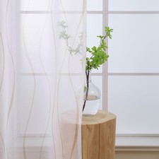 Rideaux Transparents Beige et