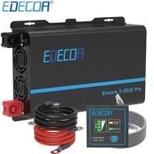 EDECOA 2000W Convertisseur 12V 220V Pur Sinus Onduleur Inverter USB Type C