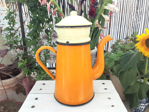 Ancienne cafetière tôle - ancienne,