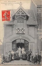 CPA 59 ESCAUDAIN BUTCHERY COOPERATIVE OUVRIERE RUE DE LA GAR (cpa not common