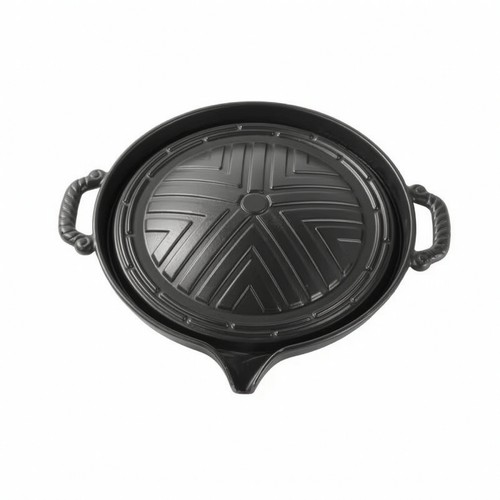 Poêle griller fonte - poêle, à