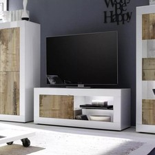 Meuble TV mobile blanc