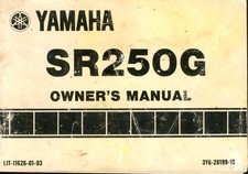 MANUEL ATELIER REVUE RÉPARATION PDF YAMAHA SR 250 G SR250G