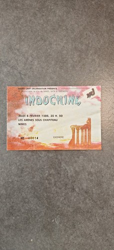 Rare billet concerts indochine - rare,