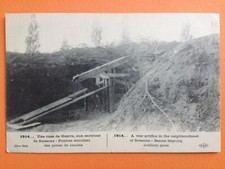 Old postcard 1914 A WAR RUSE in the surroundings of SOISSONS BEAMS simulating a CANON