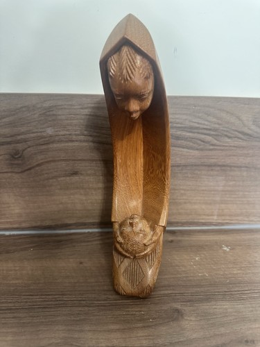 Statuette bois massif - en,