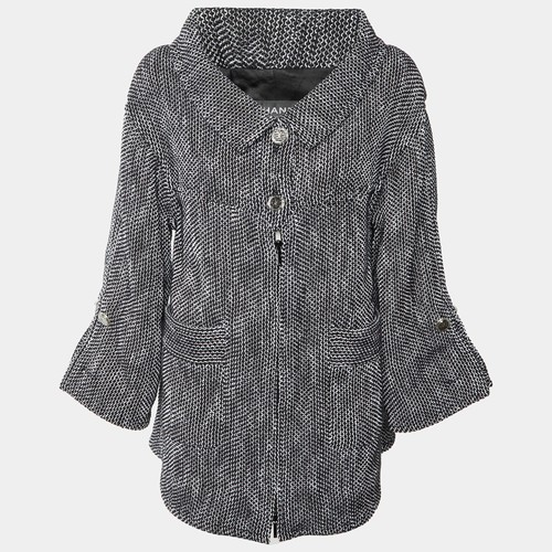Veste chanel col tweed noir - col,
