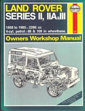 LAND ROVER SERIES II,IIA,III COUNTY,88,109,SERIES 2,2A,3 HAYNES MANUAL 1958-1985