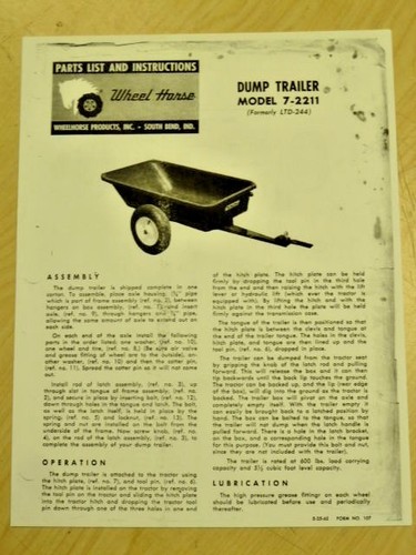 1962 wheel horse tractor - horse,