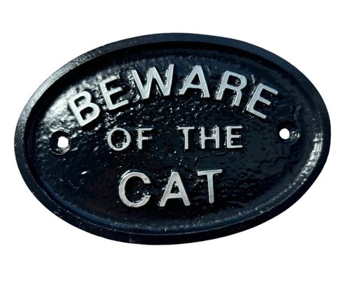 Home works plaque maison chat - home,
