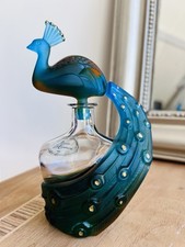 Rare bouteille paon en cristal