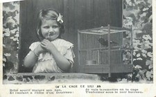 CP LA CAGE DE LILI - LITTLE GIRL WITH BIRD CAGE