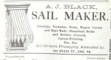 1887 A J BLACK SAIL MAKER