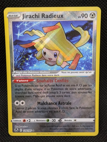 Carte pokemon jirachi radieux - pokemon,