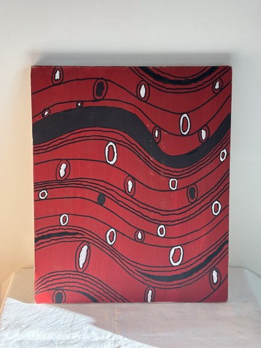 Tableau abstrait rouge - , noir
