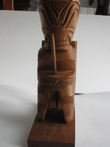 Statue tiki polynesien bois - tiki, en