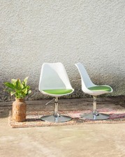 Alma, la chaise tulipe blanche