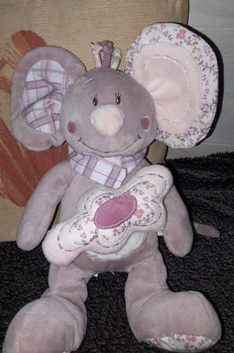 Doudou musical souris mauve - doudou,