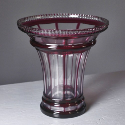 Ancien vase cristal doublé