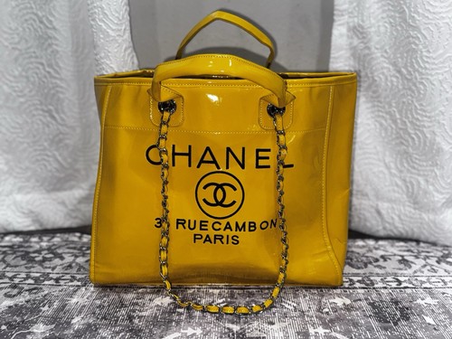 Chanel yellow tote - chanel, bag
