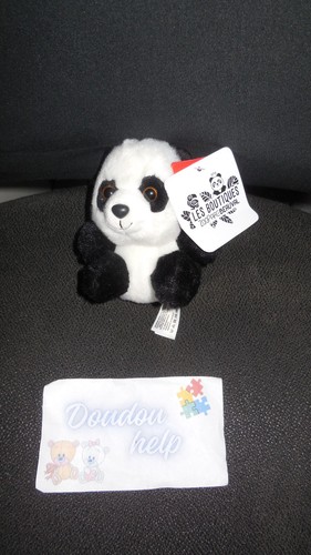 Mini doudou peluche - , noir