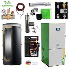 Robin Wood Granulés Chauffage Complet Paquet + Cache + Chaudière à Pellets