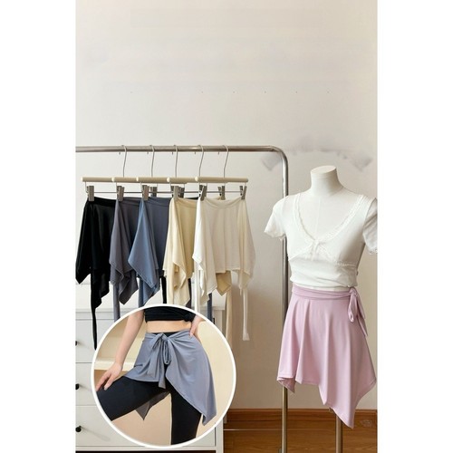 Jupe enveloppante soie - jupe,