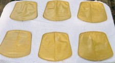 Knoll Bertoia Set of 6 Original Leather Yellow Gold Seat Cushions