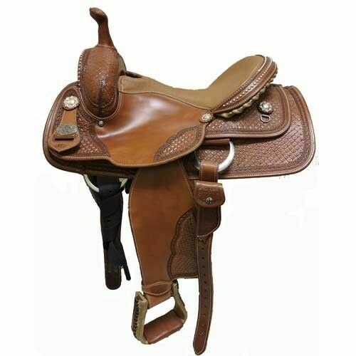 Selle western cuir - cuir,