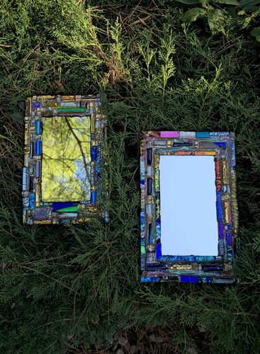 Miroir mosaique fusing - mosaique, et