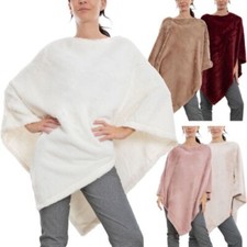 Poncho Femme Grande Cape Écho Fourrure Doux Chaud Étole TooCool 1-051