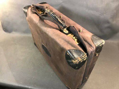 Ancienne petite valise cuir - petite,