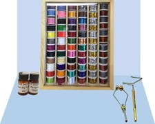 Kit de 72 Thread, Soie, Tinsel, Laine, Fil, Colle, Outil, Montage de Mouches