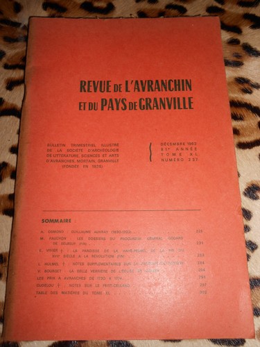 Revue avranchin et - l'avranchin,