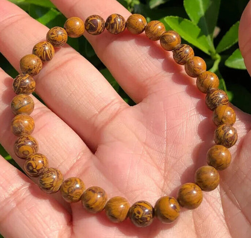 Bracelet perles jaspe peau - bracelet, de